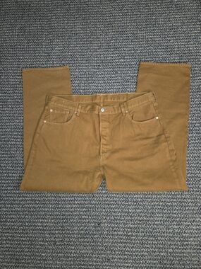 Levis 501 Xx Mens 40x30 Dark Camel Button Fly Straight Leg Jeans